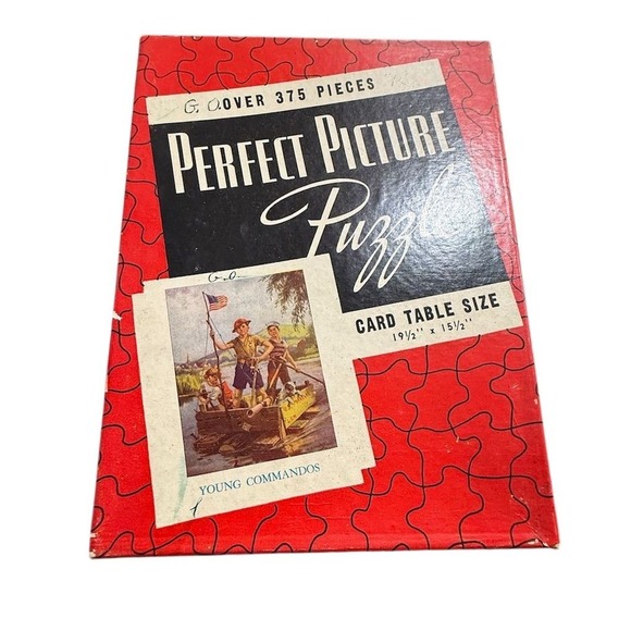 Vintage Perfect Picture Puzzle Young Commandos 300 Pieces 1940's - Picture 1 of 9